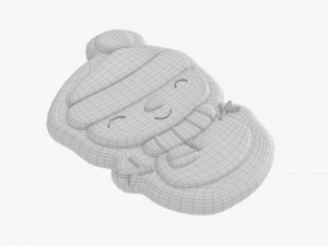 Christmas cookie snowman 2 Modelo 3D