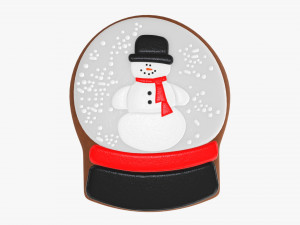 Christmas cookie snowman 3 Modelo 3D