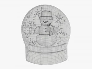 Mu&ntilde;eco de nieve de galleta navide&ntilde;a 3 Modelo 3D