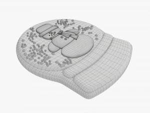 Mu&ntilde;eco de nieve de galleta navide&ntilde;a 3 Modelo 3D