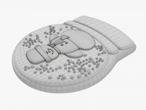 Christmas cookie snowman 3 Modelo 3D