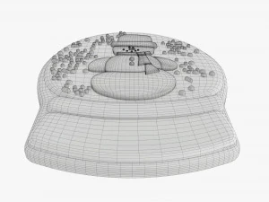 Mu&ntilde;eco de nieve de galleta navide&ntilde;a 3 Modelo 3D