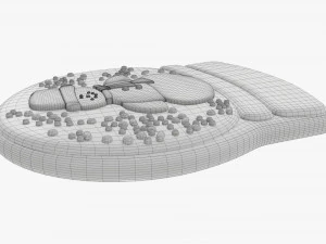 Mu&ntilde;eco de nieve de galleta navide&ntilde;a 3 Modelo 3D