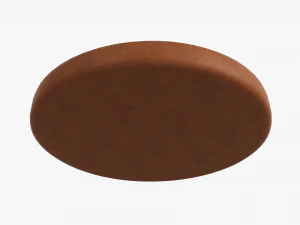 Christmas cookie snowman face 3D Model
