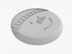 Cabeza de mu&ntilde;eco de nieve de galleta navide&ntilde;a Modelo 3D