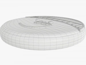 Cabeza de mu&ntilde;eco de nieve de galleta navide&ntilde;a Modelo 3D