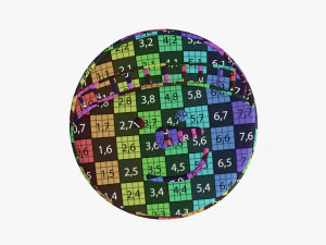 Cabeza de mu&ntilde;eco de nieve de galleta navide&ntilde;a Modelo 3D