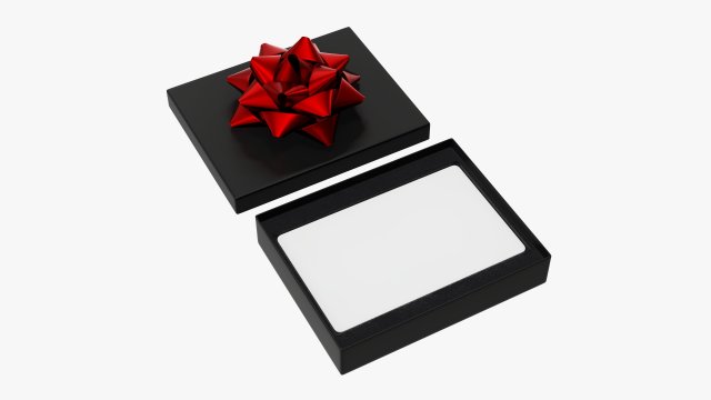 Christmas gift card in box 01 Modelo 3D .c4d .max .obj .3ds .fbx .stl .blend 