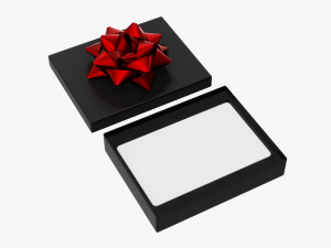 Christmas gift card in box 01 3D Model