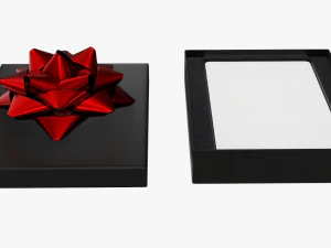 Christmas gift card in box 01 3D Model