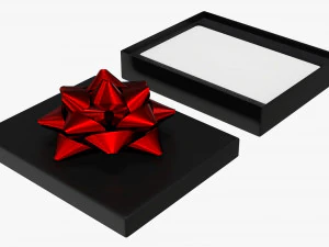 Christmas gift card in box 01 3D Model