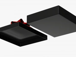 Christmas gift card in box 01 3D Model