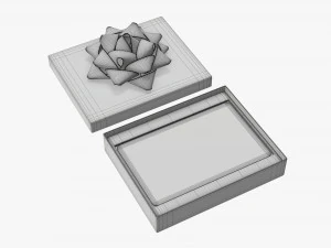 Christmas gift card in box 01 3D Model