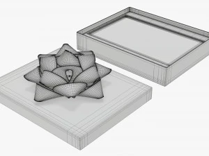 Christmas gift card in box 01 3D Model