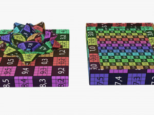 Christmas gift card in box 01 Modelo 3D