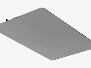 Christmas gift card with ribbon 01 Modèle 3D