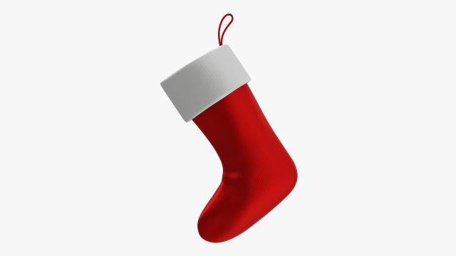 Christmas gift stocking 01 Modelo 3D .c4d .max .obj .3ds .fbx .stl .blend 