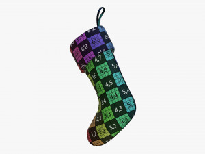 Christmas gift stocking 01 Modelo 3D