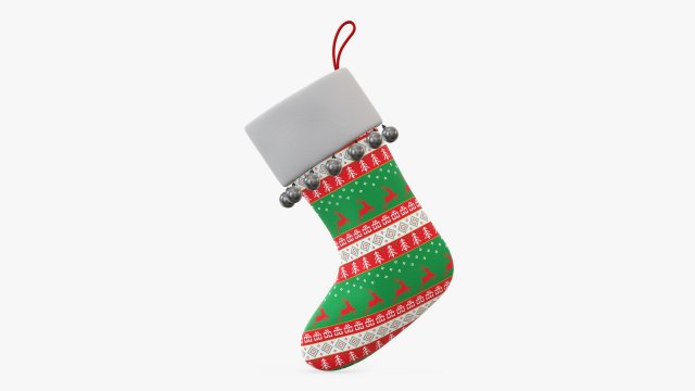 Christmas gift stocking 02 Modelo 3D .c4d .max .obj .3ds .fbx .stl .blend 