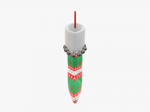 Christmas gift stocking 02 Modelo 3D