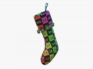 Christmas gift stocking 02 Modelo 3D