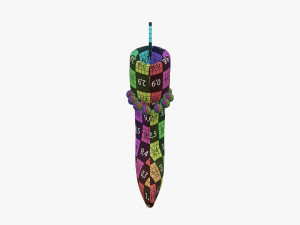 Christmas gift stocking 02 Modelo 3D