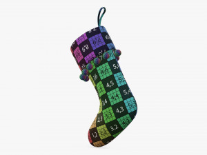 Christmas gift stocking 02 Modelo 3D