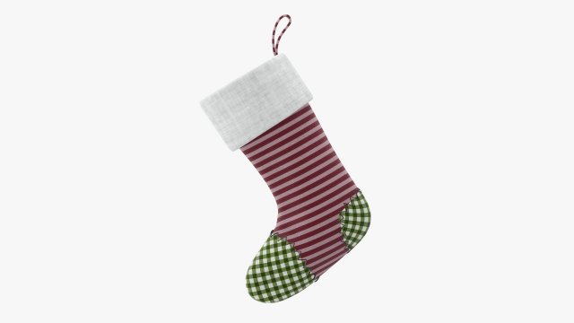 Christmas gift stocking 03 Modelo 3D .c4d .max .obj .3ds .fbx .stl .blend 