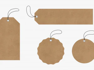 Christmas gift tags 3D Model