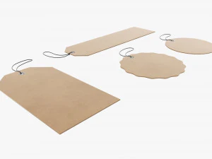 Christmas gift tags 3D Model