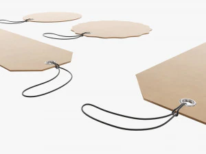 Christmas gift tags 3D Model