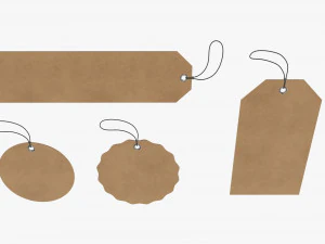 Christmas gift tags 3D Model