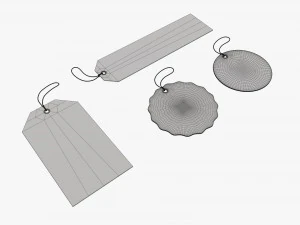 Christmas gift tags 3D Model