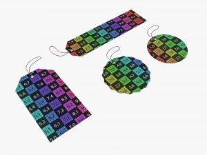 Christmas gift tags 3D Model