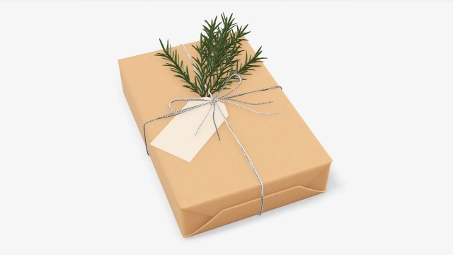 Christmas gift wrapped 05 Modelo 3D .c4d .max .obj .3ds .fbx .stl .blend 