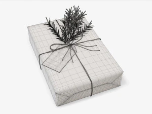Christmas gift wrapped 05 3D Model