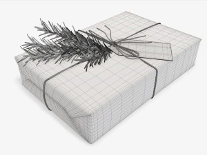 Christmas gift wrapped 05 3D Model