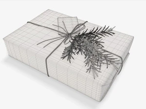 Christmas gift wrapped 05 3D Model