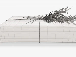 Christmas gift wrapped 05 3D Model