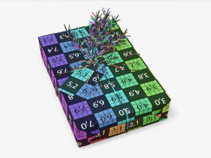 Christmas gift wrapped 05 3D Model