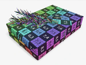 Christmas gift wrapped 05 3D Model