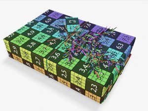 Christmas gift wrapped 05 3D Model