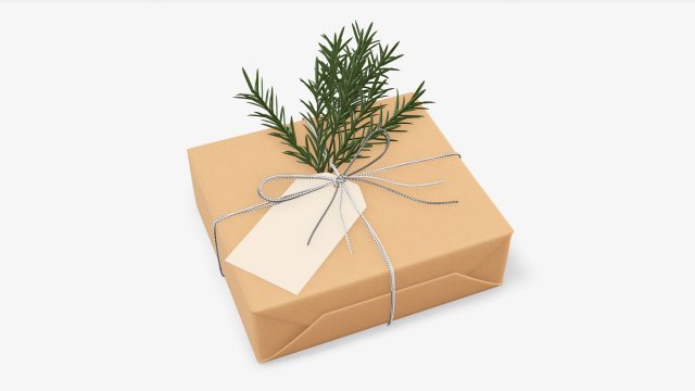 Christmas gift wrapped 06 3D Model .c4d .max .obj .3ds .fbx .stl .blend 