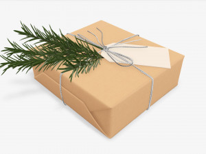 Christmas gift wrapped 06 3D Model
