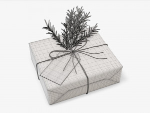 Christmas gift wrapped 06 3D Model