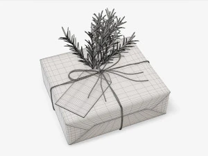 Christmas gift wrapped 06 3D Model