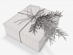 Christmas gift wrapped 06 3D Model