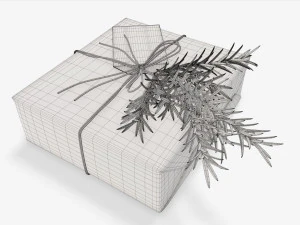 Christmas gift wrapped 06 3D Model