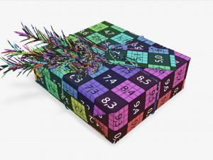 Christmas gift wrapped 06 3D Model