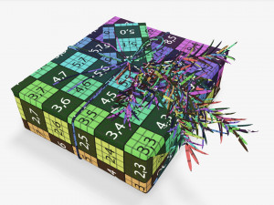 Christmas gift wrapped 06 3D Model